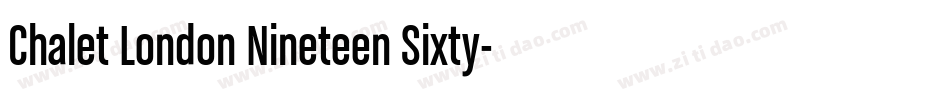 Chalet London Nineteen Sixty字体转换